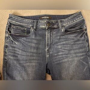 Express Men's Straight Jeans - Dark Blue